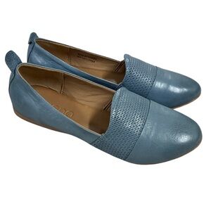 Bueno Katy Denim Blue Leather Flats, EU Size 36